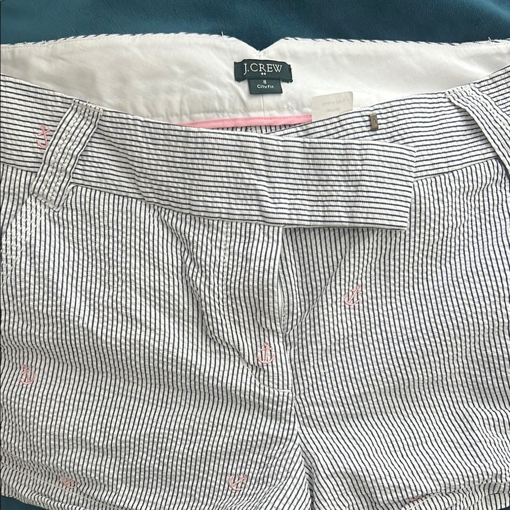 J.Crew city fit pink anchor shorts